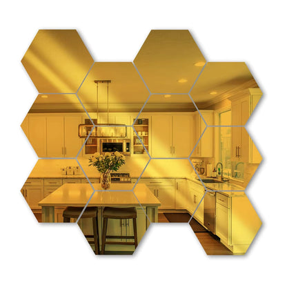 Hexagon Acrylic Mirror Tiles