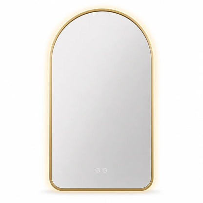 Arch LED Bathroom Mirror Gold
