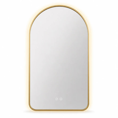 Arch LED Bathroom Mirror Gold