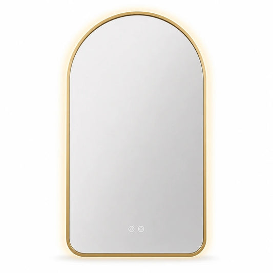 Arch LED Bathroom Mirror Gold