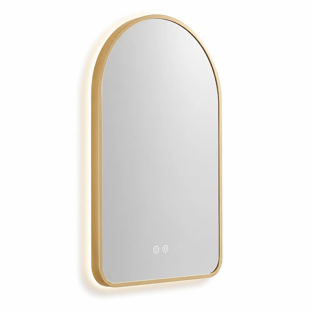 Arch LED Bathroom Mirror Gold
