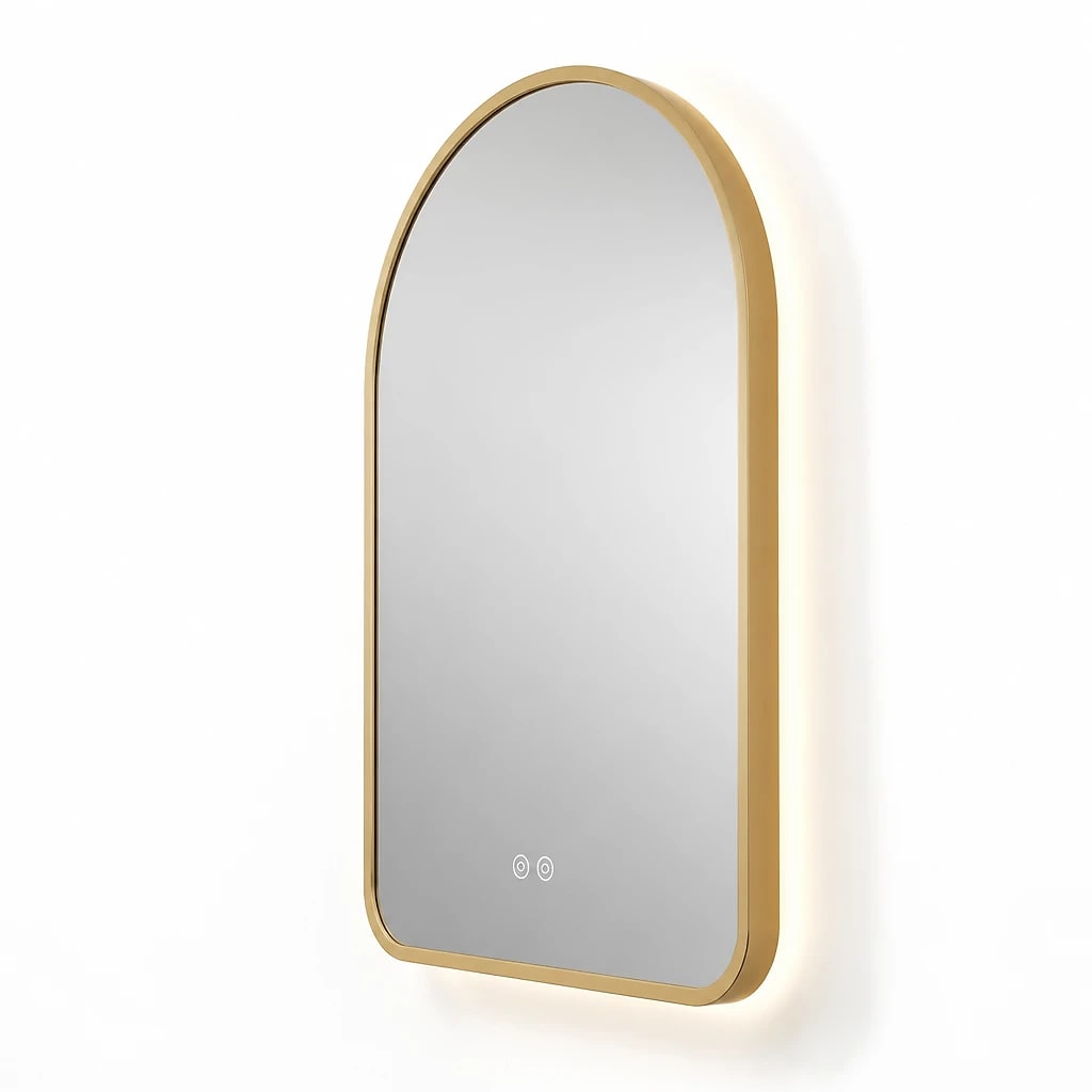 Arch LED Bathroom Mirror Gold