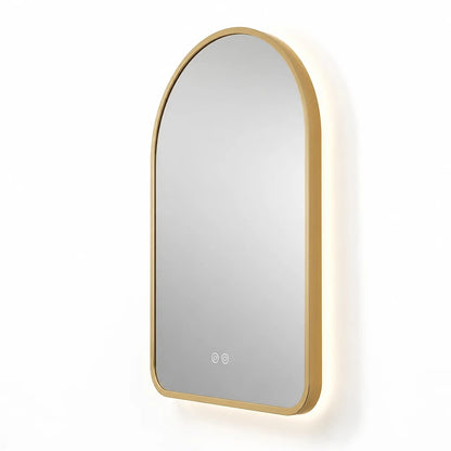 Arch LED Bathroom Mirror Gold