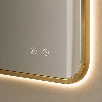 Arch LED Bathroom Mirror Gold