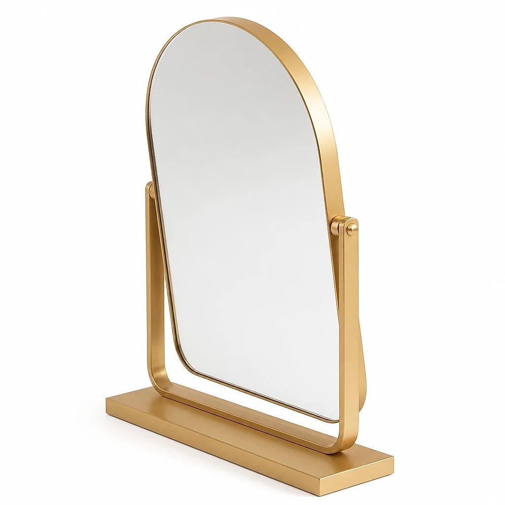 Arched Vanity Mirror Gold