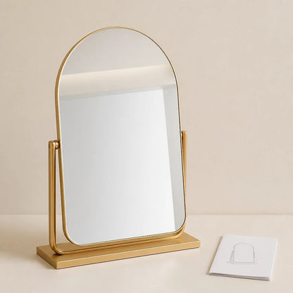 Arched Vanity Mirror Gold
