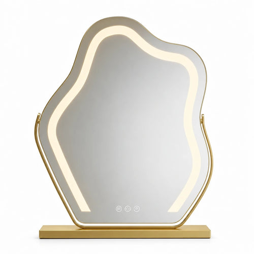 Cloud LED Vanity Mirror Gold