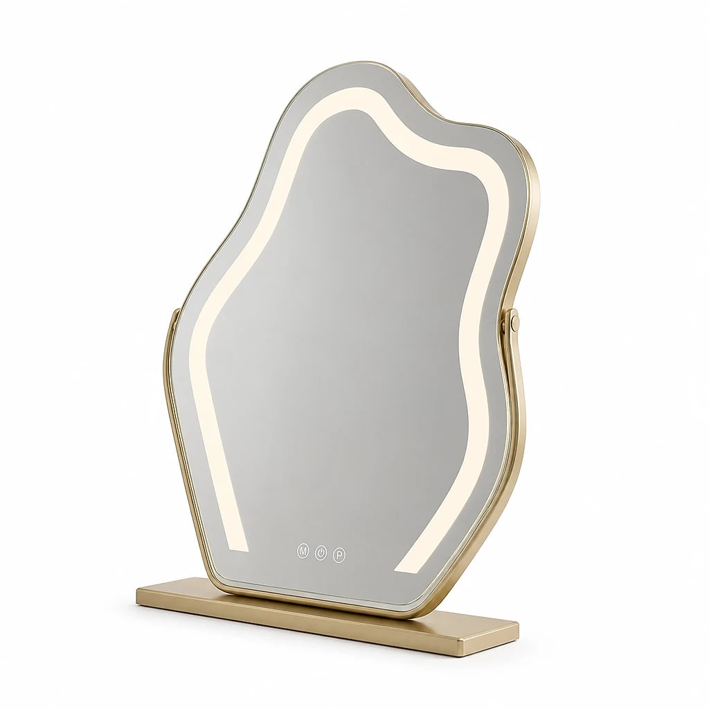 Cloud LED Vanity Mirror Gold