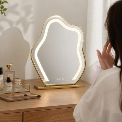 Cloud LED Vanity Mirror Gold