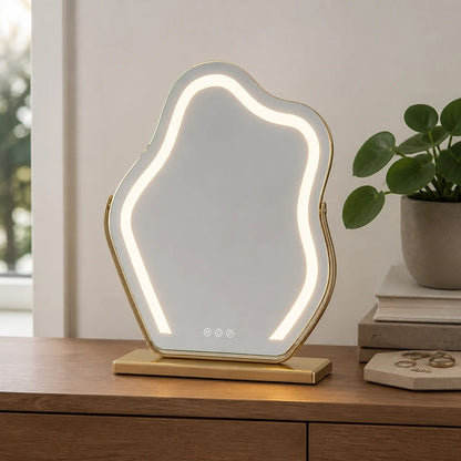 Cloud LED Vanity Mirror Gold