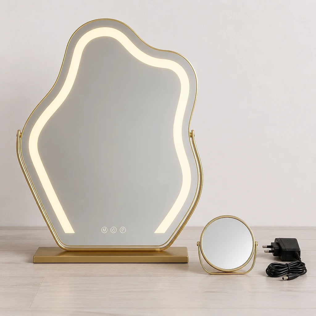 Cloud LED Vanity Mirror Gold