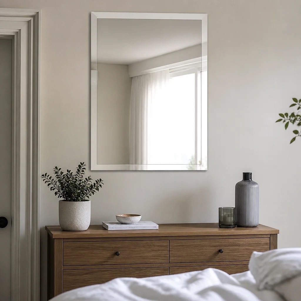Frameless Bevelled Edge Wall Mirror