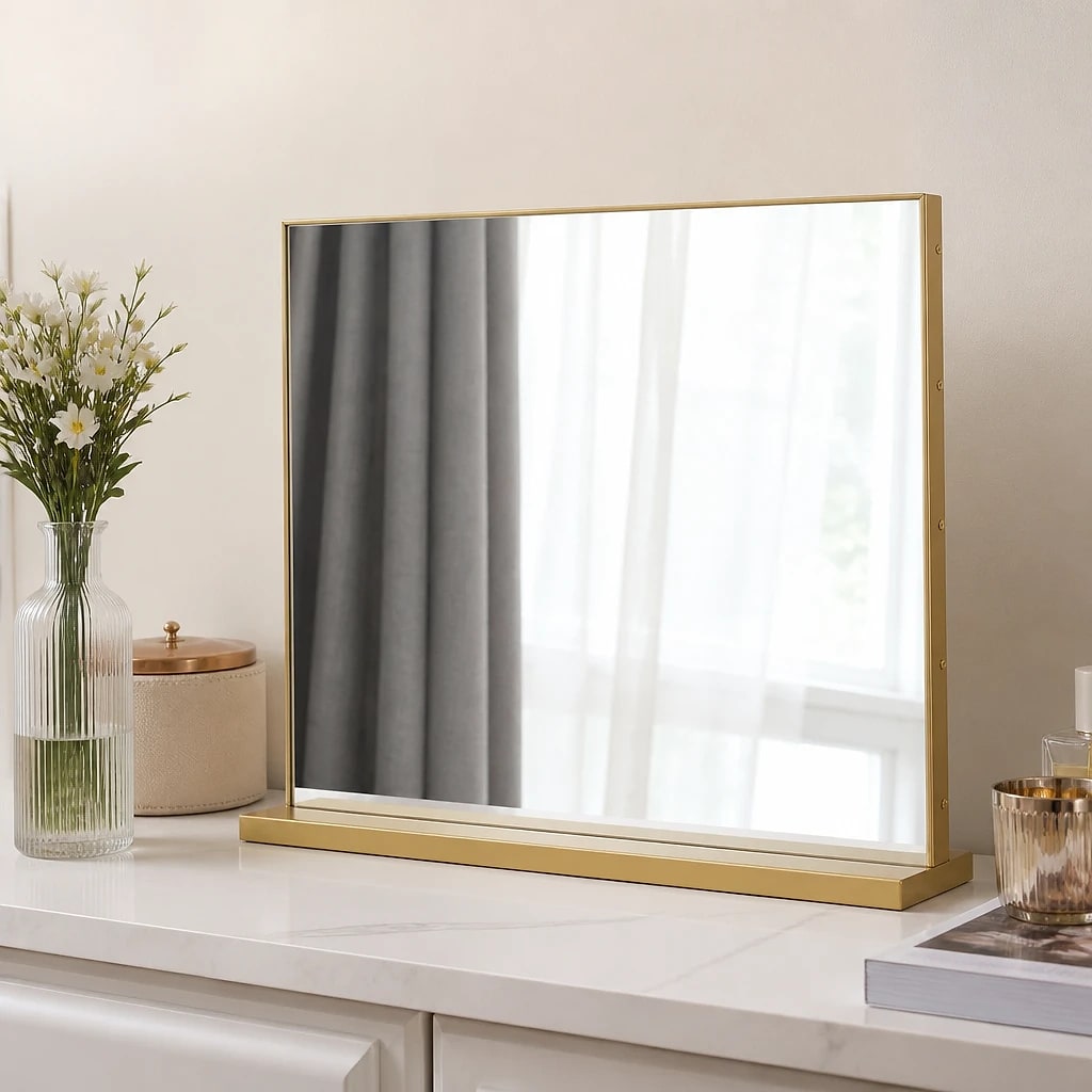 Gold Freestanding Table Mirror