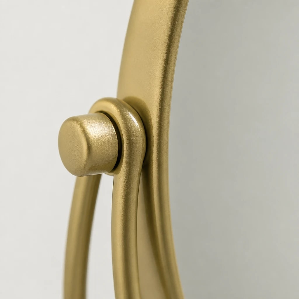 Gold Round Tabletop Vanity Mirror