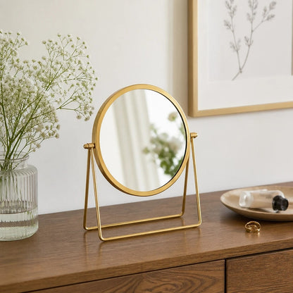 Gold Round Vanity Mirror
