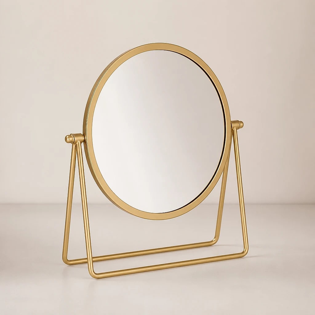 Gold Round Vanity Mirror