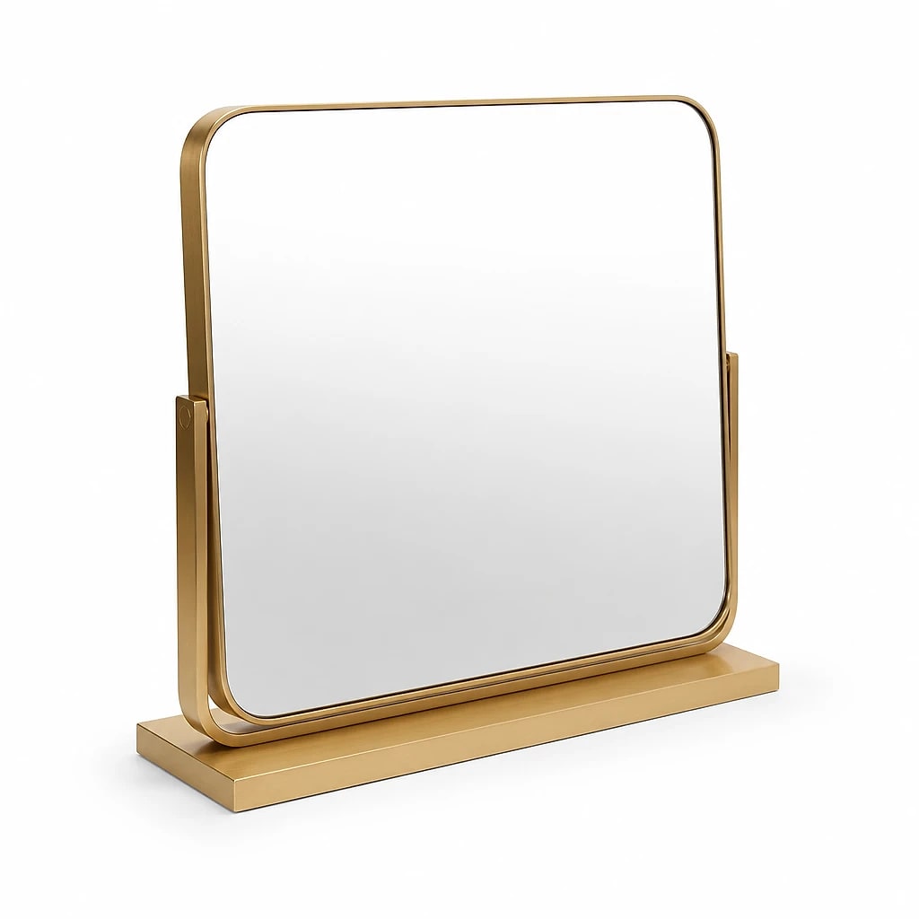 Gold Tabletop Dressing Table Mirror