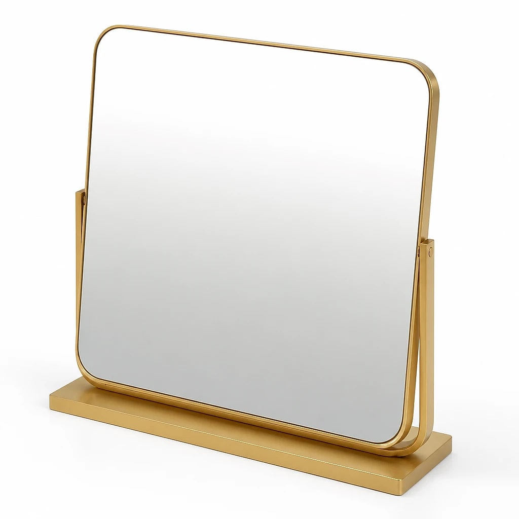 Gold Tabletop Dressing Table Mirror