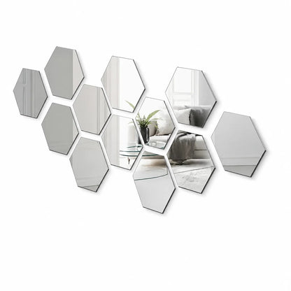 Hexagon Acrylic Mirror Tiles