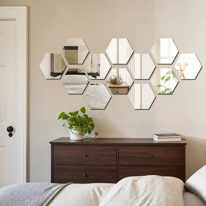 Hexagon Acrylic Mirror Tiles