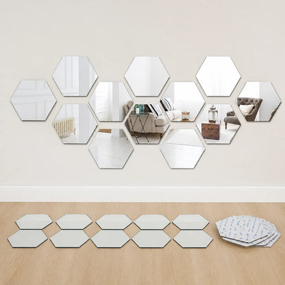 Hexagon Acrylic Mirror Tiles