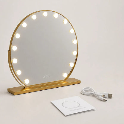 Hollywood LED Vanity Mirror Gold
