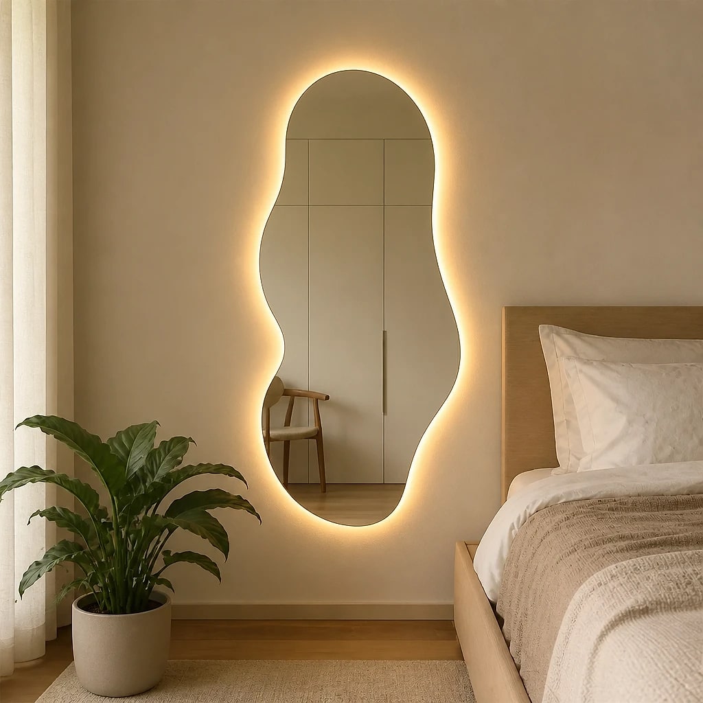Irregular LED Full-Length Wall Mirror