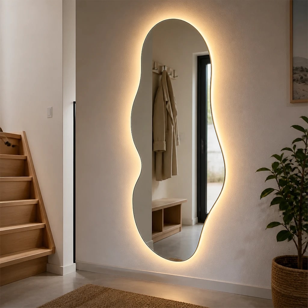 Irregular LED Full-Length Wall Mirror