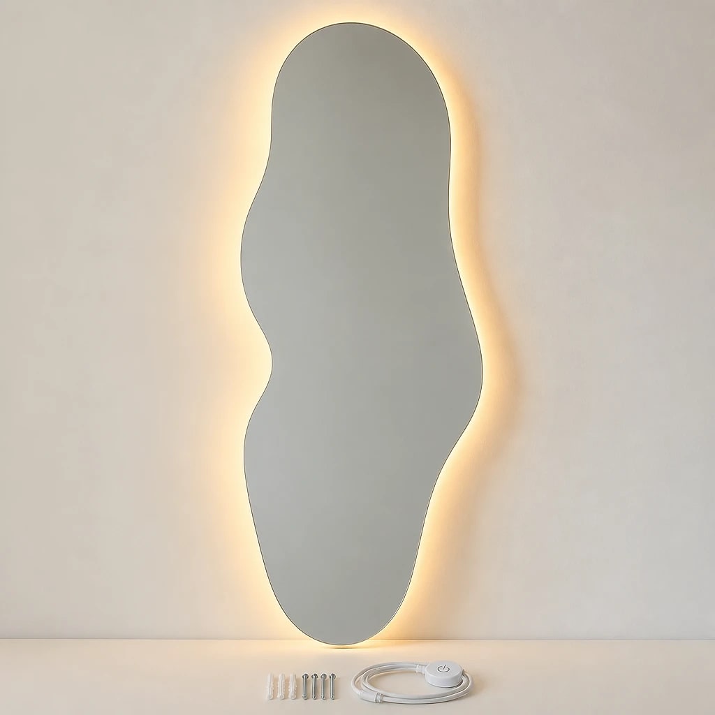Irregular LED Full-Length Wall Mirror