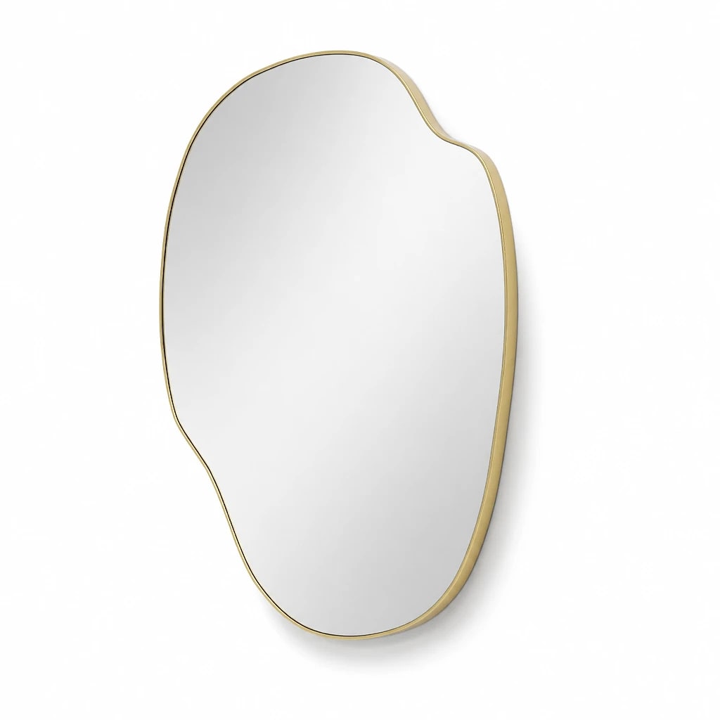 Irregular Wall Mirror Gold Trim