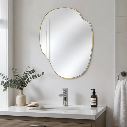 Irregular Wall Mirror Gold Trim