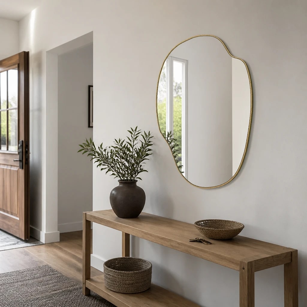 Irregular Wall Mirror Gold Trim