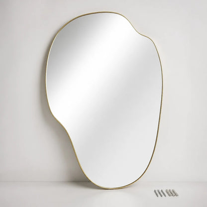 Irregular Wall Mirror Gold Trim