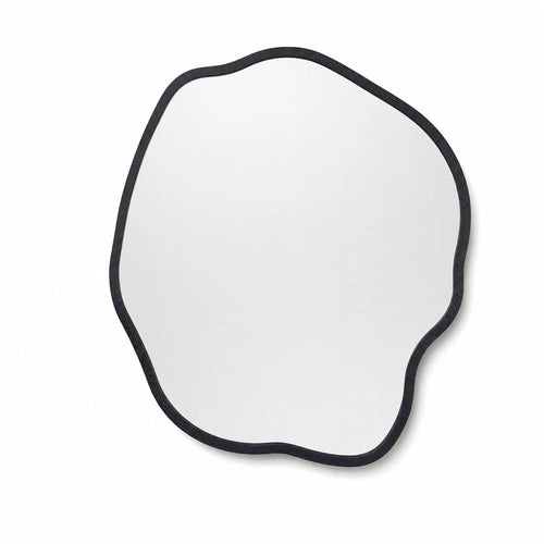 Irregular Wooden Frame Wall Mirror