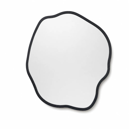 Irregular Wooden Frame Wall Mirror