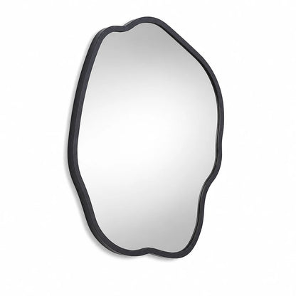 Irregular Wooden Frame Wall Mirror