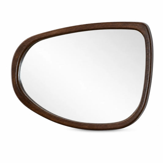 Irregular Wooden Wall Mirror