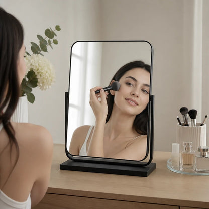 Matte Black Rotating Vanity Mirror