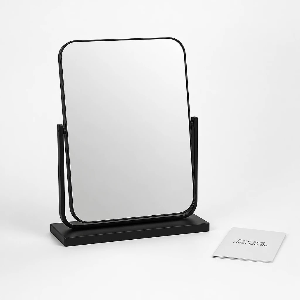 Matte Black Rotating Vanity Mirror