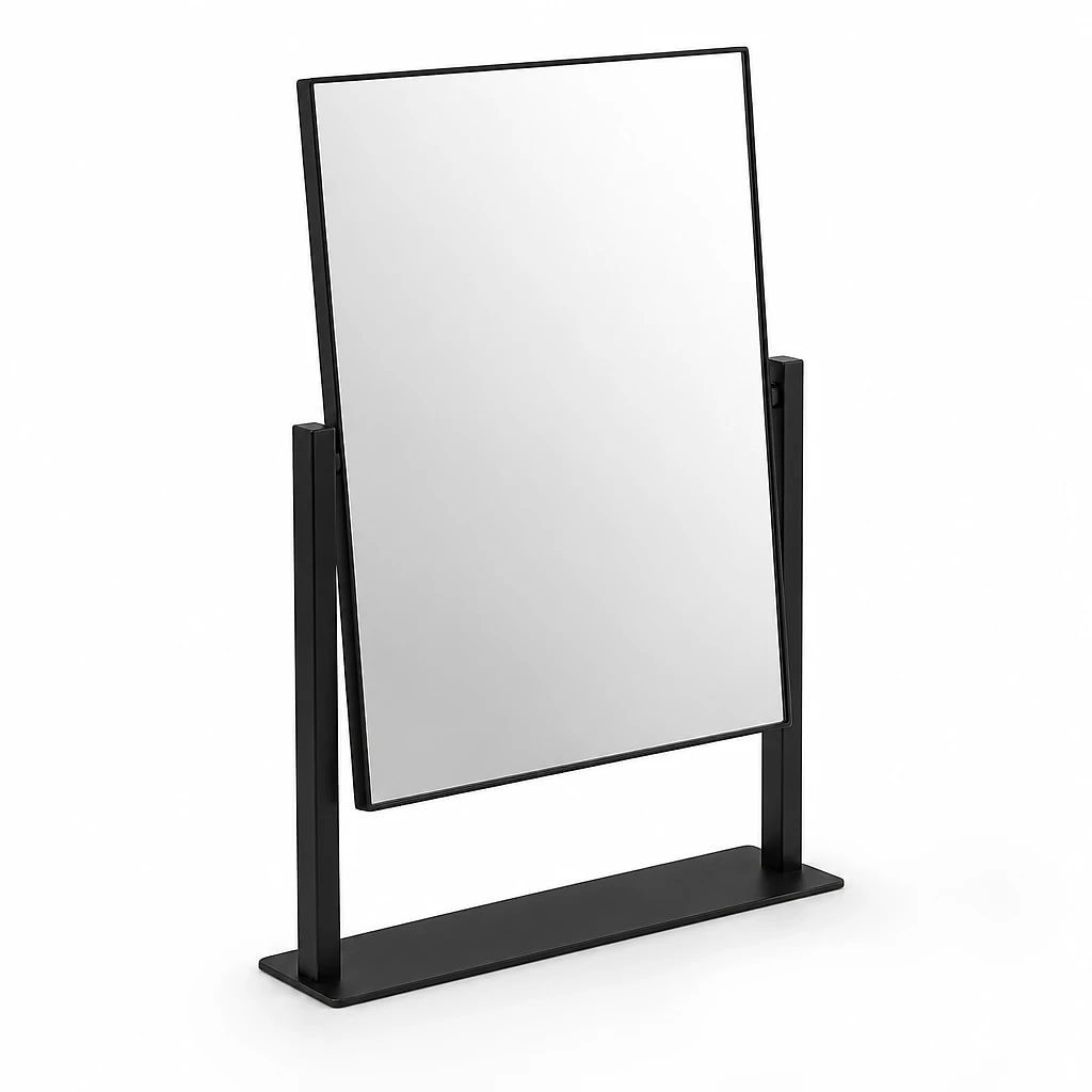 Matte Black Tabletop Mirror