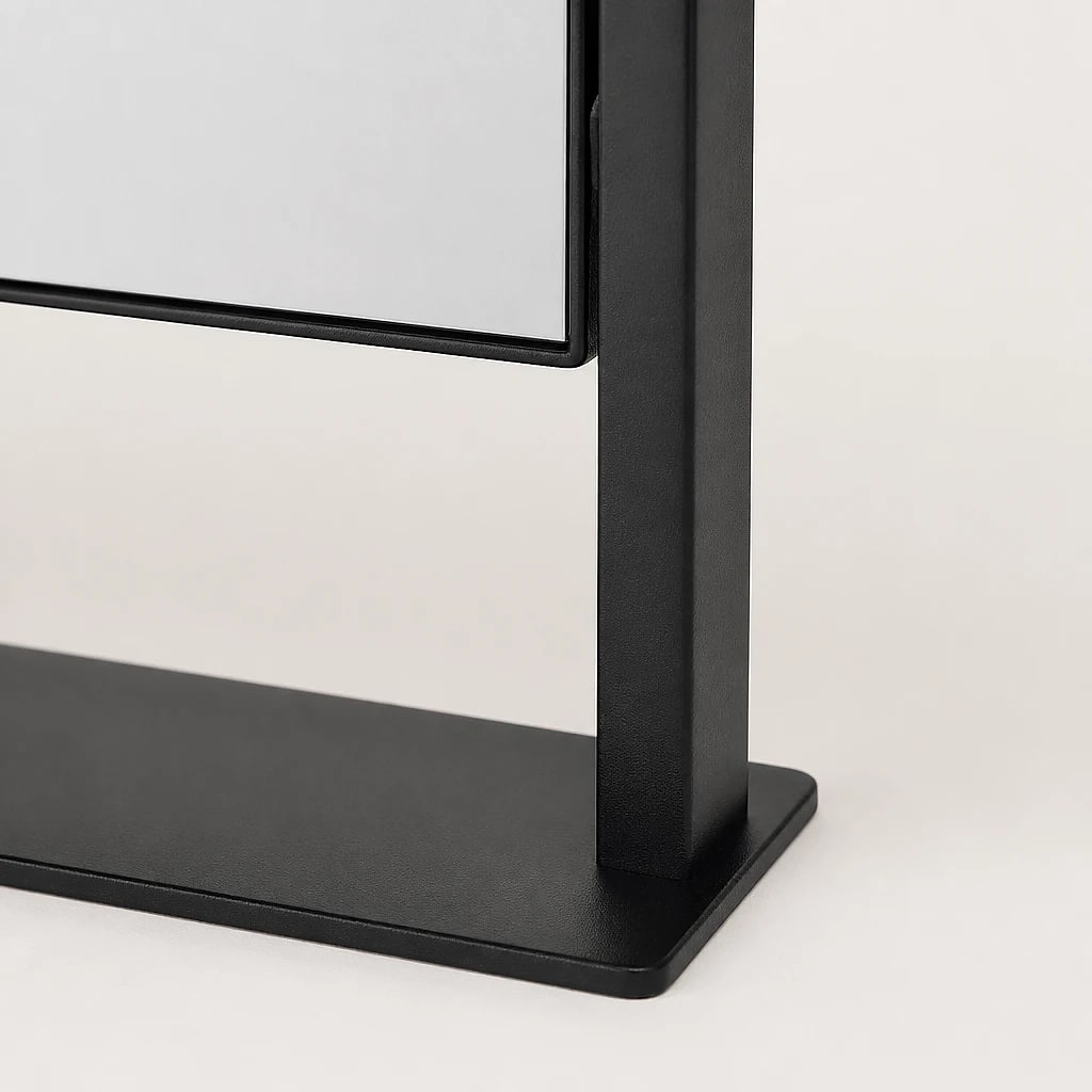 Matte Black Tabletop Mirror