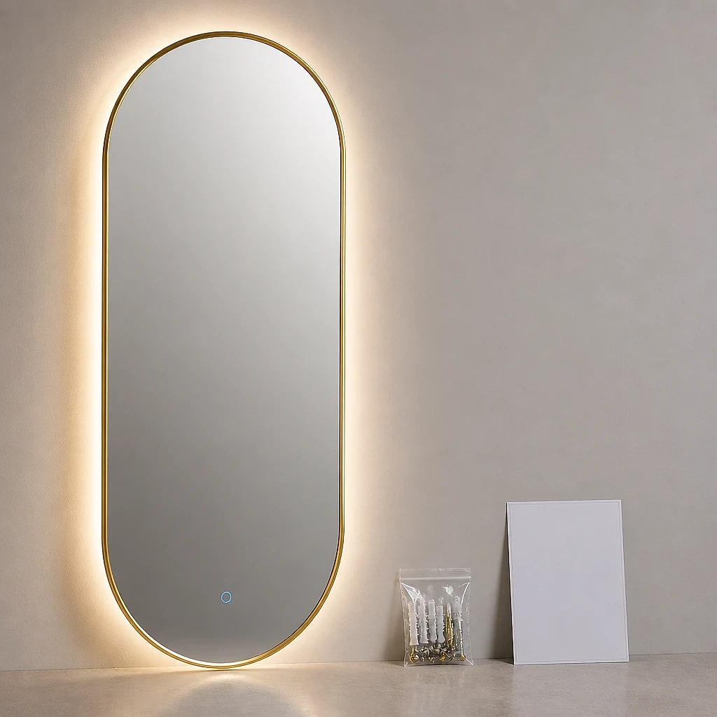 Oval LED Illuminated Bathroom Mirror