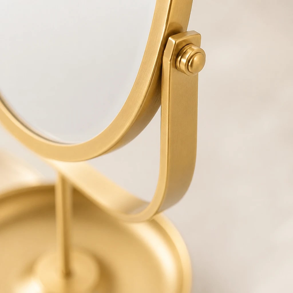 Oval Rotating Vanity Mirror Gold
