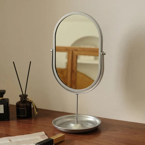 Oval Rotating Vanity Mirror Gold
