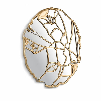 Round Gold Decorative Wall Mirror