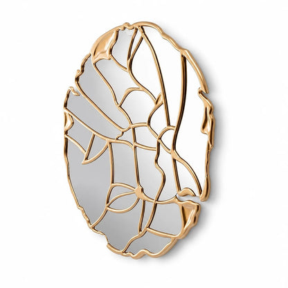 Round Gold Decorative Wall Mirror