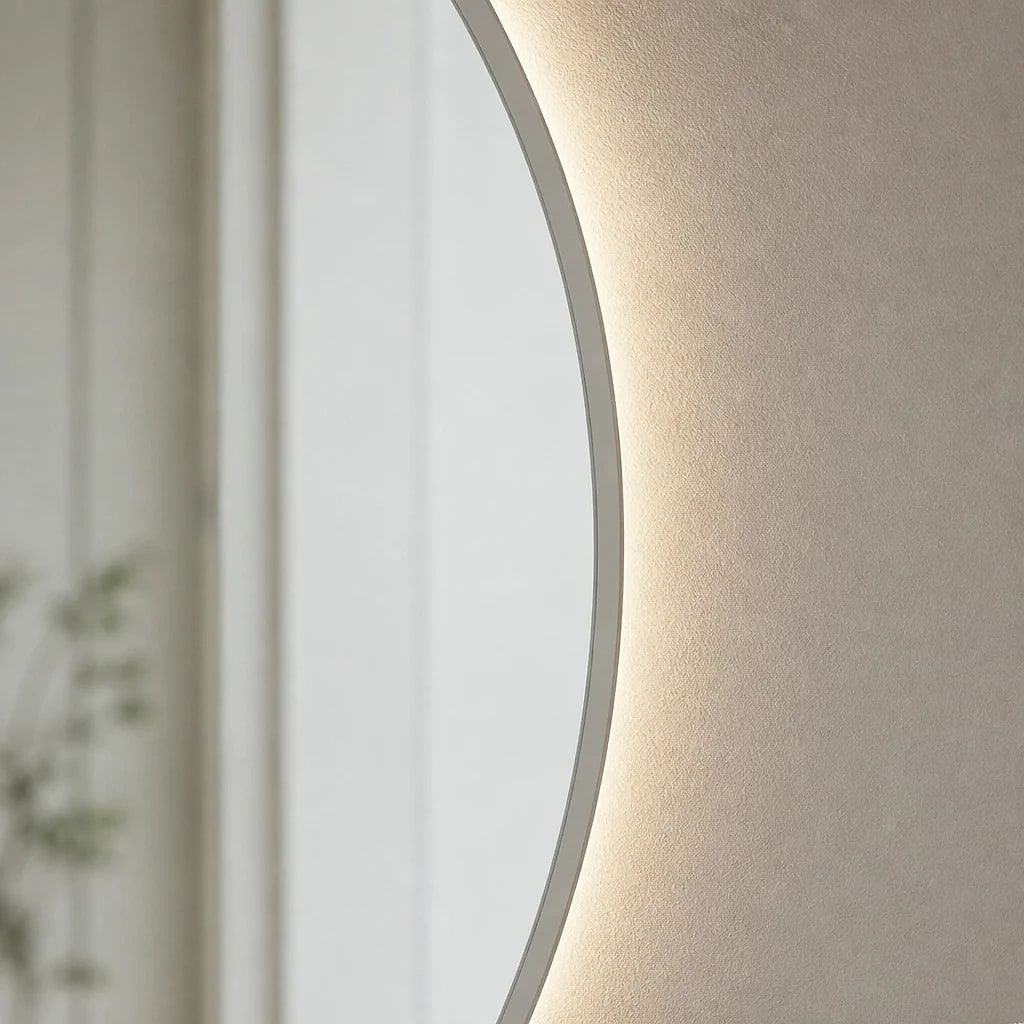 Round LED Backlit Bathroom Mirror