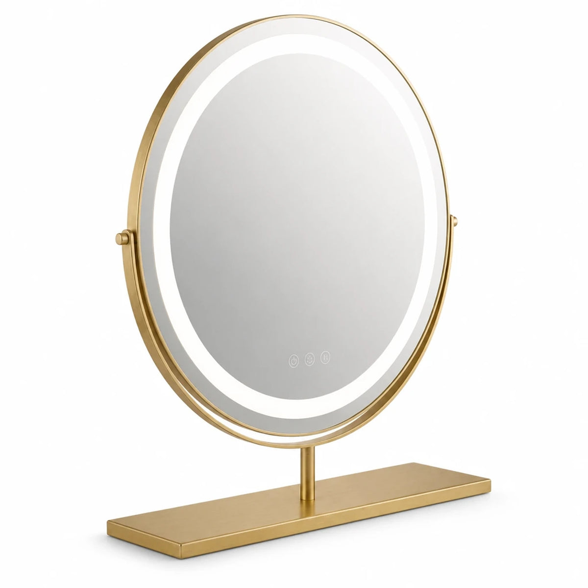 Round LED Gold Vanity Mirror