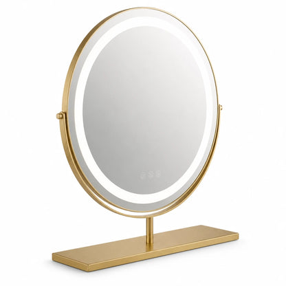 Round LED Gold Vanity Mirror