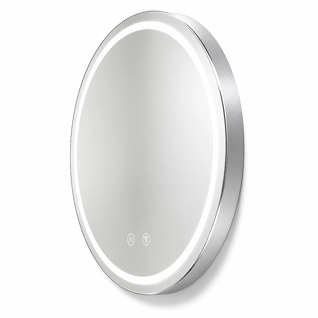 Round LED Illuminated Bathroom Mirror